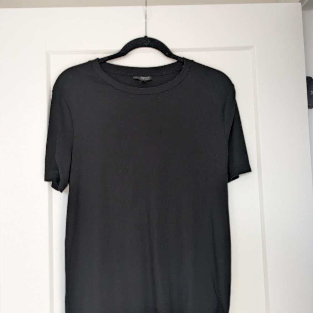 topshop ribbed black tshirt size 10